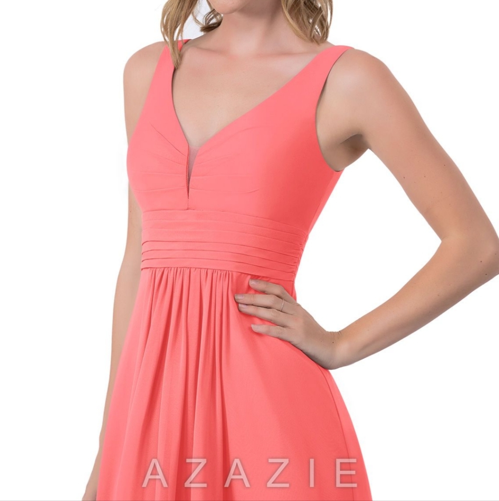 Watermelon Enez Azazie Bridesmaid Dress